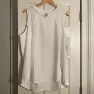 NWT Athleta White Zephyr Tank- 2X